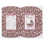 Cheetah Girl Gift Puff Box Template Flyers