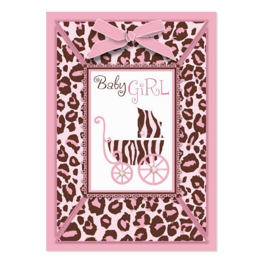 Cheetah Girl Gift Tag Pink A Business Cards