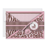 Cheetah Girl Invitation Card Pink_princessraf