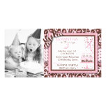 Cheetah Girl Invitation Photo Card