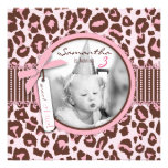 Cheetah Girl Invitation Square 2