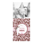 Cheetah Girl Invitation Tall Card