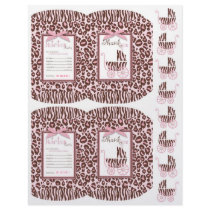 Cheetah Girl Mini Puff Box Template Personalized Flyer