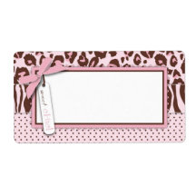 Cheetah Girl Name Tag Custom Shipping Labels