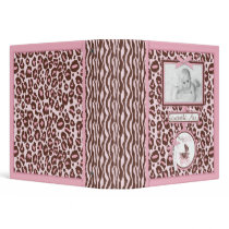 Cheetah Girl Photo Album Pink Vinyl Binders