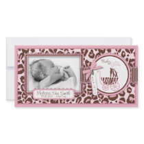 Cheetah Girl Photo Card Pink