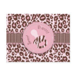 Cheetah Girl Postcard Pink B
