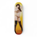 Cheetah Girl Skateboard by KittyKatPinup Cheetah Girl Skateboard