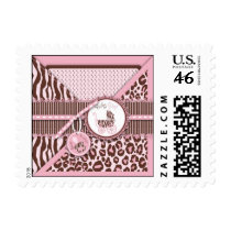 Cheetah Girl Stamp Pink C