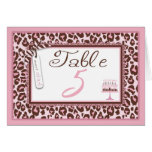 Cheetah Girl Table Card