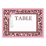 Cheetah Girl Table Card Flat Mini Business Card Template