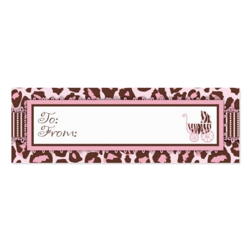 Cheetah Girl TY Skinny Gift Card Pink Business Cards (back side)