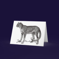 Cheetah Greeting Card cards