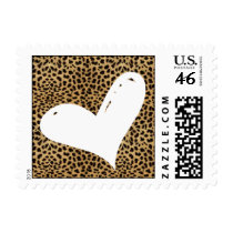 Cheetah Heart Postage