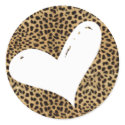 Cheetah Heart Sticker sticker