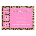 Cheetah - It's a Girl! - Baby Shower Invitation