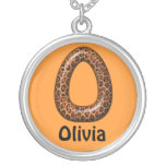 Cheetah Letter O Necklace~Customize Name