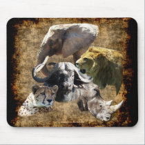Cheetah, Lion, Elephant, Rhino, Buffalo, Africa mousepads