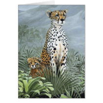 Cheetah Mom cards by MartinArtStudio Cheetah Mom cards