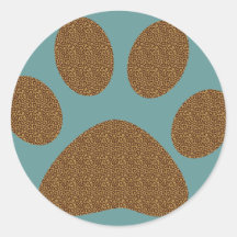 Cheetah Paw Print Stickers