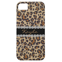 CHEETAH PERSONLIZED BLING  I phone 5 CASE iPhone 5 Covers