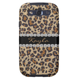 CHEETAH PERSONLIZED BLING SAMSUNG 3 COVER GALAXY SIII CASE
