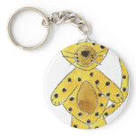 Cheetah Pink Bow Key Chains