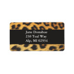 Cheetah Print Address Label