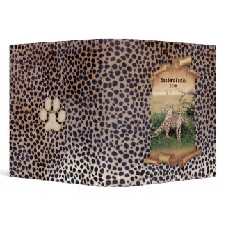 Cheetah Print and Banner - Customize Binders