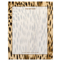 Cheetah print, blush background letterhead