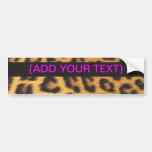 Cheetah Print Bumper Sticker