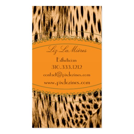 Cheetah print business cards