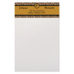 Cheetah Print Customizable Template Stationery