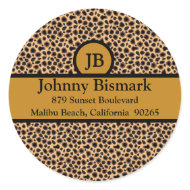 Cheetah Print Customizable Template sticker