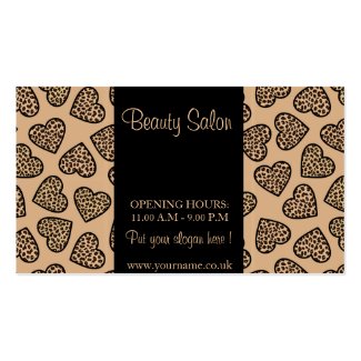 Cheetah print hearts Business Card