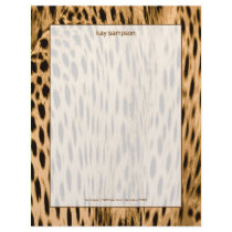 Cheetah print, letterhead