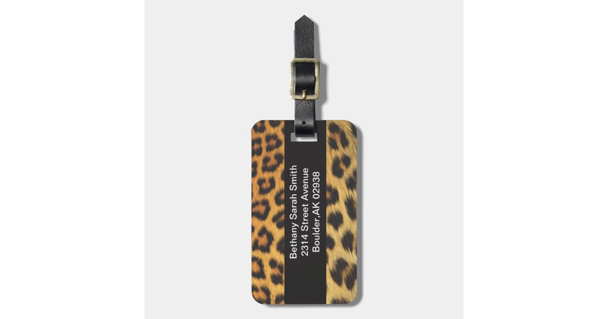 Cheetah Print Luggage Tag Zazzle
