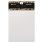 Cheetah Print Monogram Stationary Stationery Design