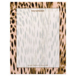 Cheetah print, pink background letterhead
