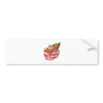 Cheetah Print Rose Bumper Stickers