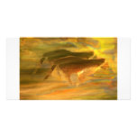 Cheetah Running Digital Art Photo Card Template
