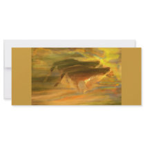 Cheetah Running Digital Art Customized Rack Card