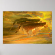 Cheetah Running Digtal Art Poster