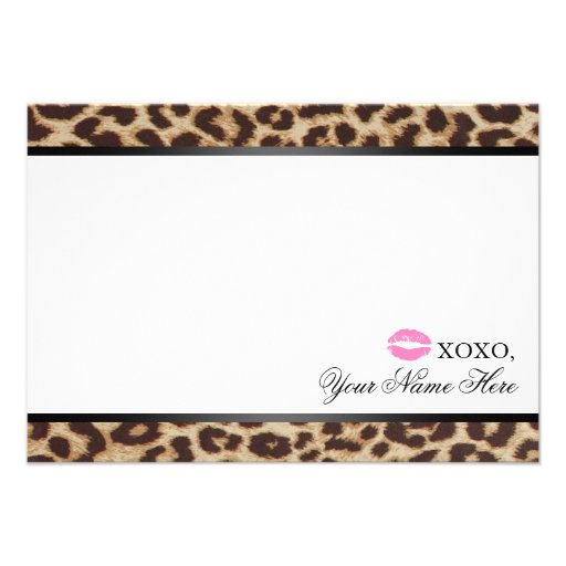 Cheetah thank you card custom invites