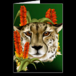 Cheetah with Aloe Card