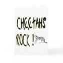 Cheetahs Rock! Greeting Card by TShirtDotCom Cheetahs Rock! Greeting Card