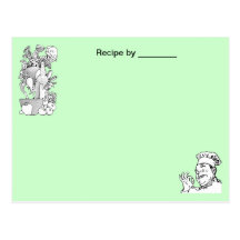 Chef Approved Food Recipe Blank Card Post Card