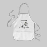 Chef aprons funny for kids custom cartoon slug