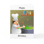 Chef at Work, Happy, Birthday Greeting Card
