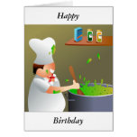 Chef at Work, Happy, Birthday Greeting Card